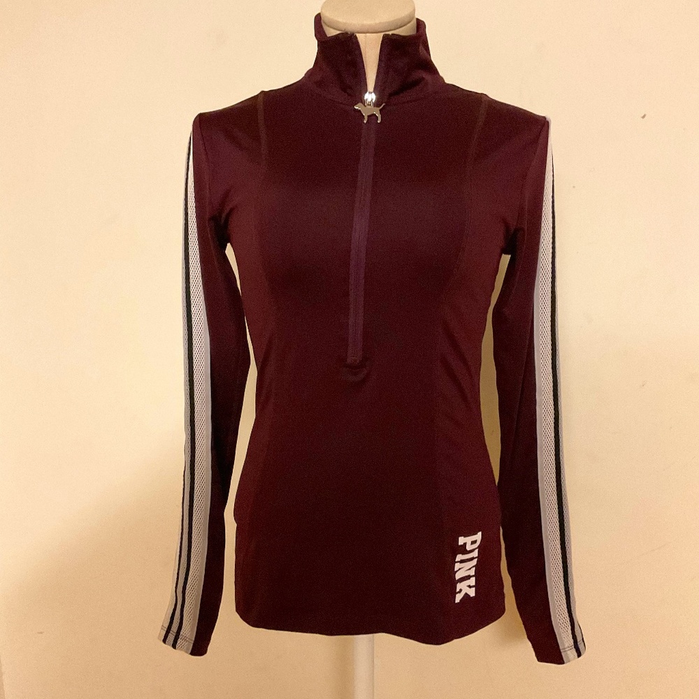 PINK Victoria’s Secret 1/2 zip Long Sleeve Shirt/Activewear- XS